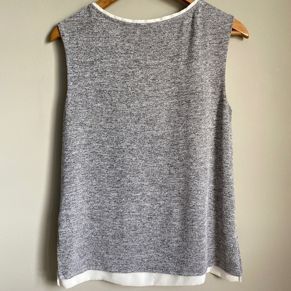 RW & Co. Women's Sleeveless Gray/Black Lined Layered Sweater Top Size Small - Picture 5 of 11